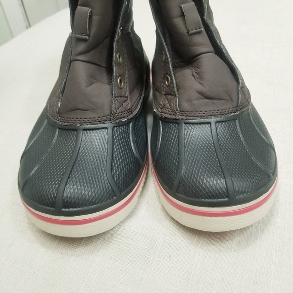 Crocs Allcast Women's Winter Duck Boots Sz 7 Brown Insulated Waterproof Lace Up - Picture 4 of 12